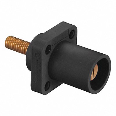 HUBBELL HBLMRSCBK Receptacle Blk Male Taper Nose Stud