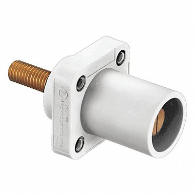 HUBBELL HBLMRSCW Connector Male White 4 to 4/0 Stud