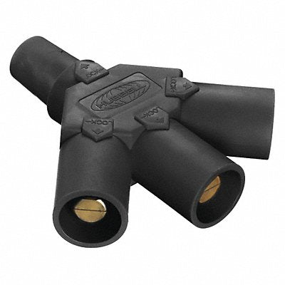 HUBBELL HBLF3MBK Triple Connector 600VAC/250VDC Blk Taper