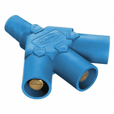 HUBBELL HBLF3MBL Triple Connector 600VAC/250VDC Blu Taper
