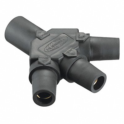 HUBBELL HBLM3FBK Triple Connector Blk Ser 16 Taper Nose