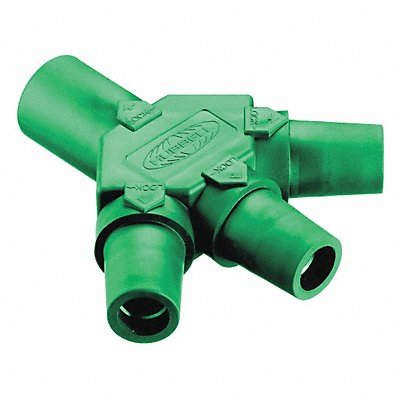 HUBBELL HBLM3FGN Triple Connectr Grn Ser 16 600VAC/250VDC