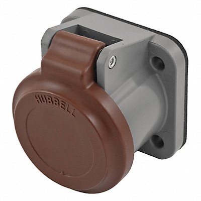 HUBBELL HBLNCBN Single Pole Connector Non-Met Cover Brwn