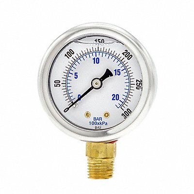 PIC GAUGES 201L204H Pressure Gauge 1/4 in NPT 2 in