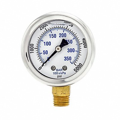 PIC GAUGES 201L204R Pressure Gauge 1/4 in NPT 2 in
