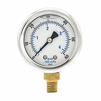 PIC GAUGES 201L208D Pressure Gauge 1/8 in NPT 2 in