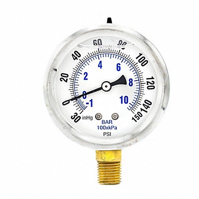 PIC GAUGES PRO201L254CF Compound Gauge 1/4 in NPT 2-1/2 in
