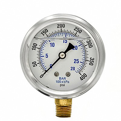 PIC GAUGES PRO201L254I Pressure Gauge 1/4 in NPT 2-1/2 in