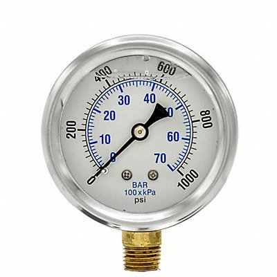 PIC GAUGES PRO201L254M Pressure Gauge 1/4 in NPT 2-1/2 in