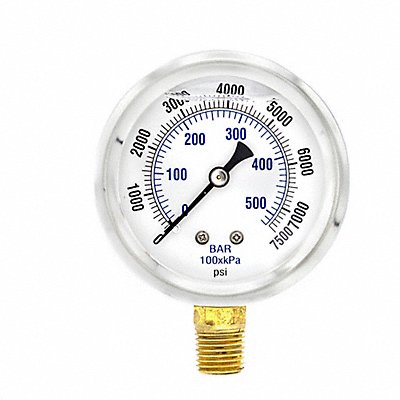 PIC GAUGES PRO201L254T Pressure Gauge 1/4 in NPT 2-1/2 in