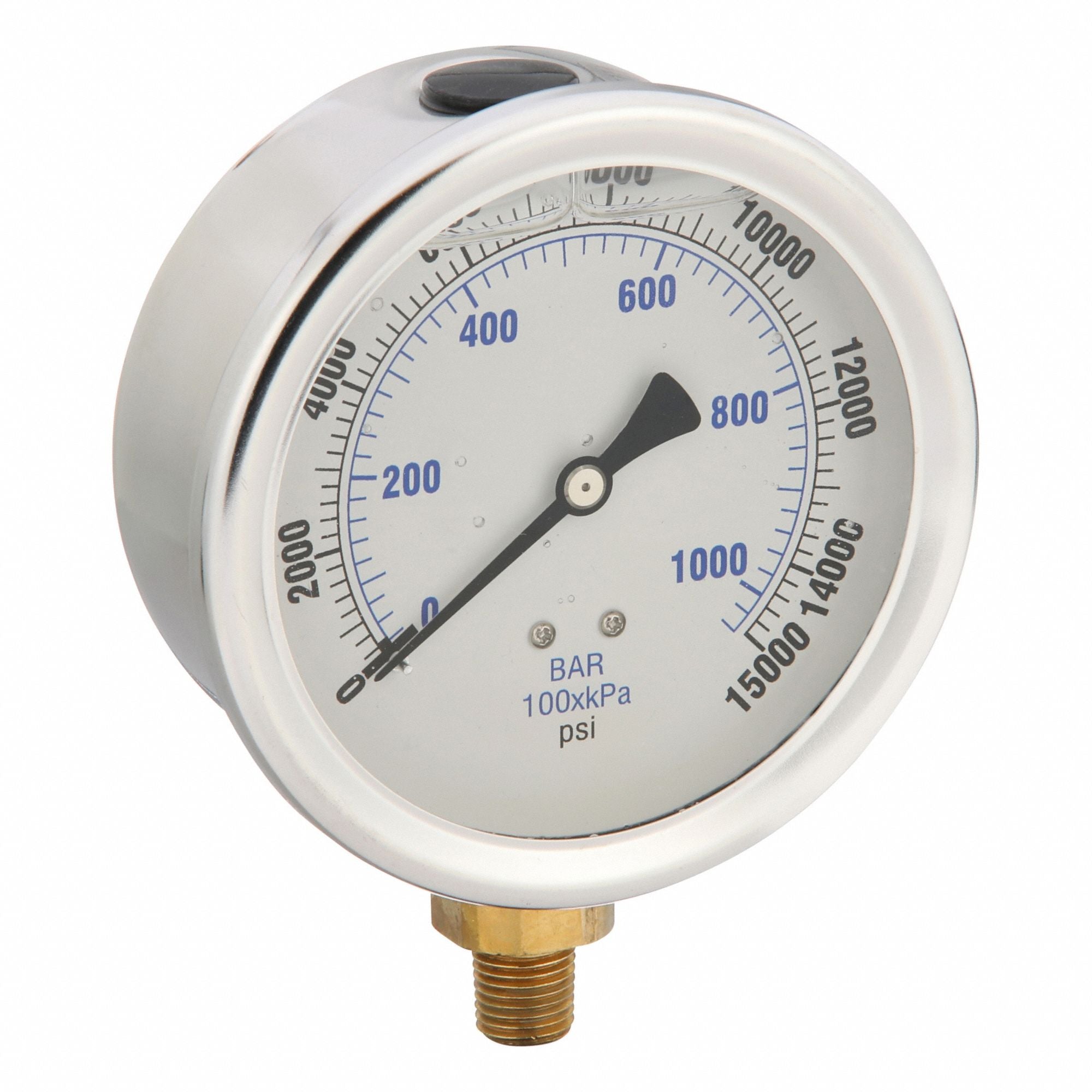 PIC GAUGES 201L404V H8400 Pressure Gauge Liquid 4 in 15 000 psi