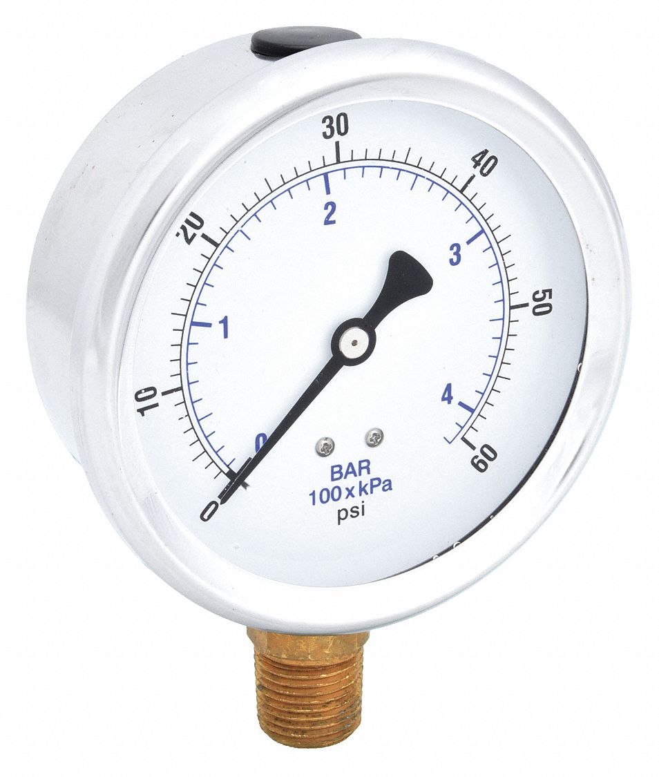 PIC GAUGES 201L402D H8403 Pressure Gauge Liquid 4 in 60 psi
