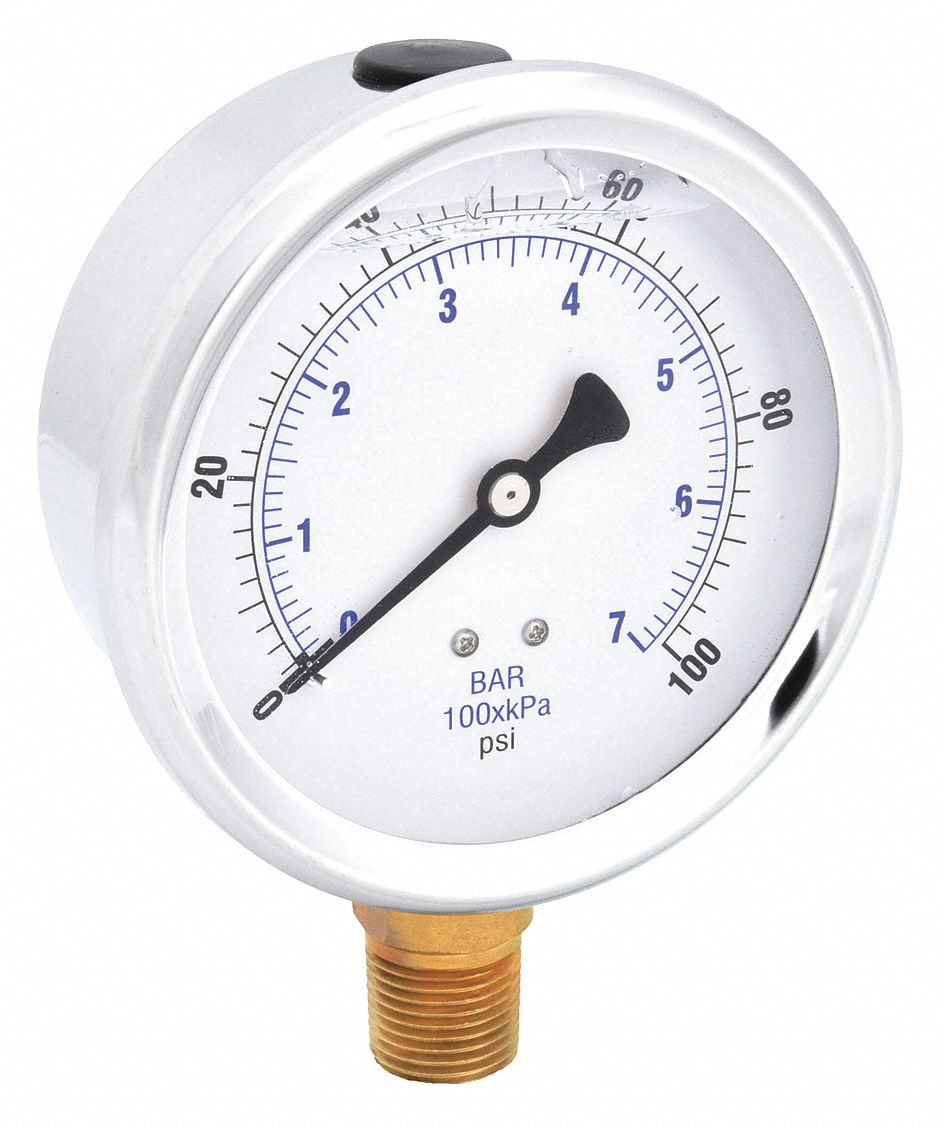 PIC GAUGES 201L402E H8403 Pressure Gauge Liquid 4 in 100 psi