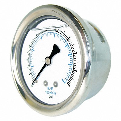 PIC GAUGES 202L404CC Compound Gauge 1/4 in NPT 4 in