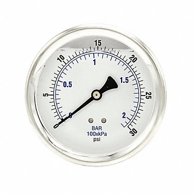 PIC GAUGES 202L404C Pressure Gauge 1/4 in NPT 4 in