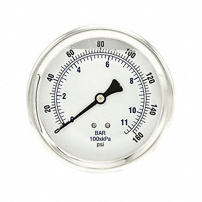 PIC GAUGES 202L404F Pressure Gauge 1/4 in NPT 4 in