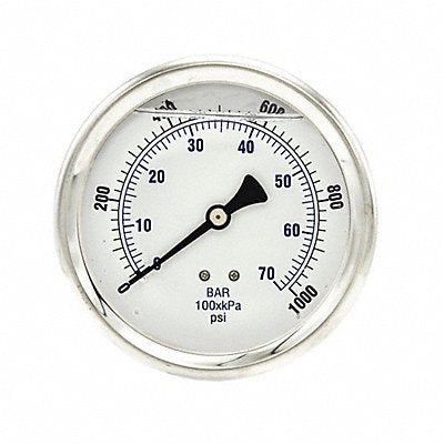 PIC GAUGES 202L404M Pressure Gauge 1/4 in NPT 4 in