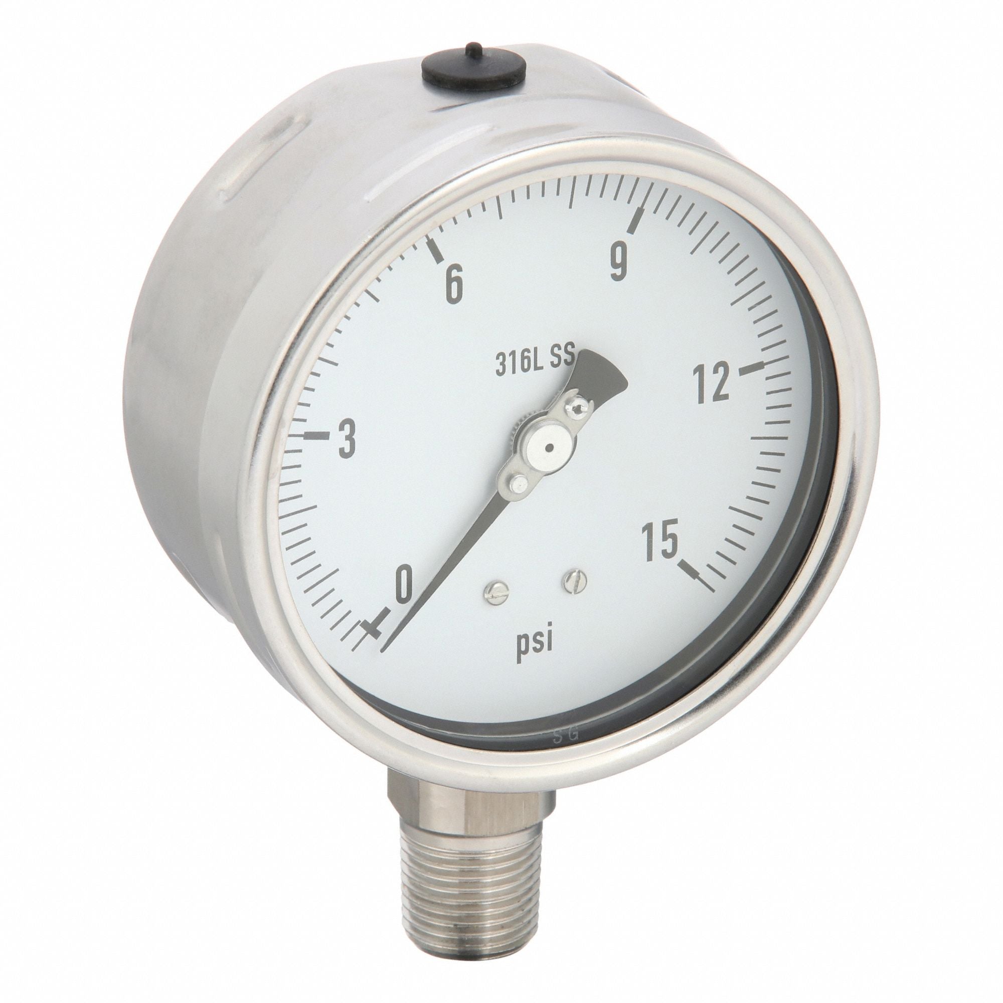 PIC GAUGES PRO311D402B H8410 Pressure Gauge Heavy Duty 4 in 15 psi
