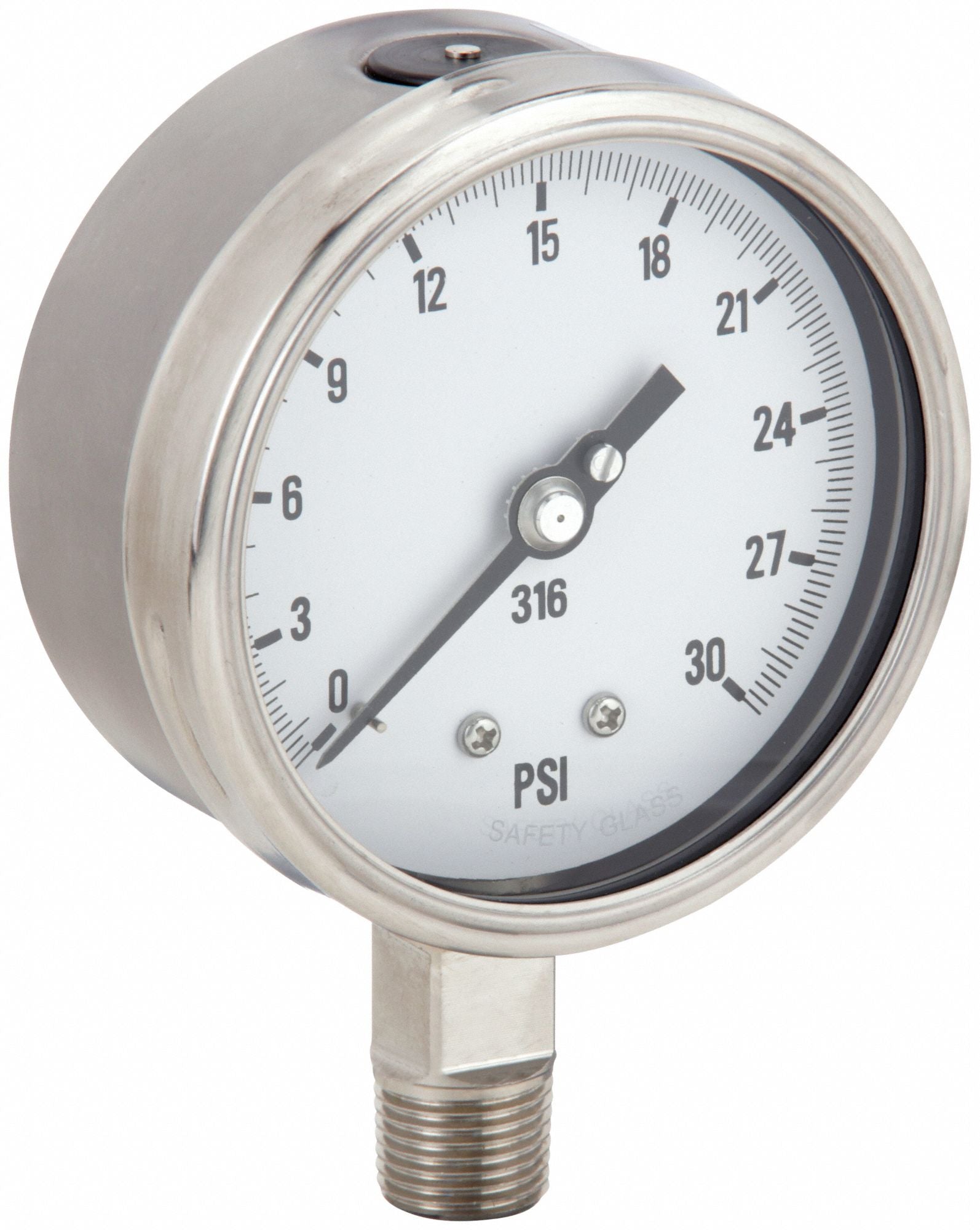 PIC GAUGES PRO311D402C H8410 Pressure Gauge Heavy Duty 4 in 30 psi