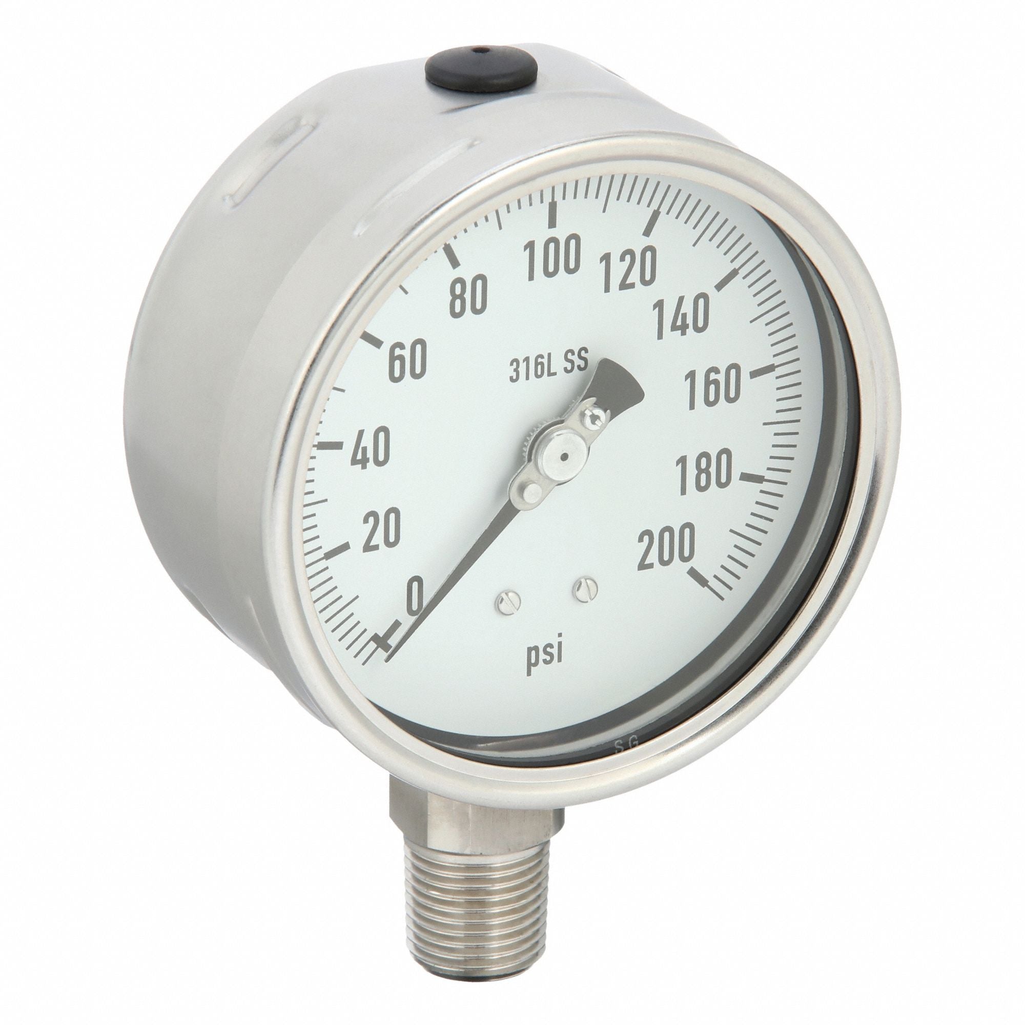 PIC GAUGES PRO311D402G H8410 Pressure Gauge Heavy Duty 4 in 200 psi