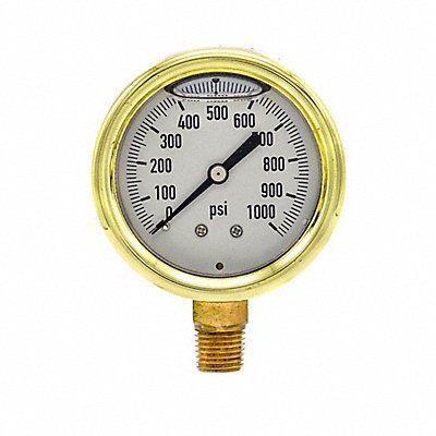 PIC GAUGES 601L254M Pressure Gauge 1/4 in NPT 2-1/2 in