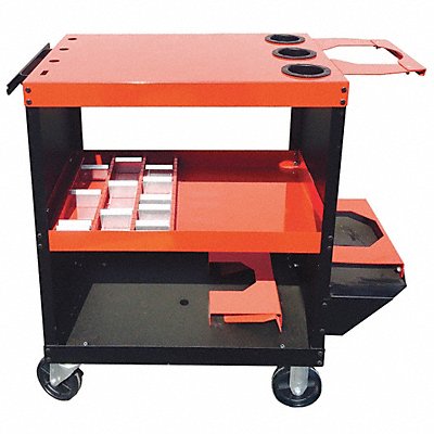 HUOT 77400 Welding Cart Castors 35 in H Red