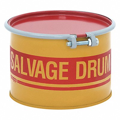 GRAINGER HM0501 Salvage Drum Yellow 20ga 0.9mm