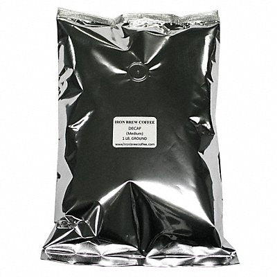 IRON BREW C8CTDR Coffee Arabica DeCaff Ground PK8