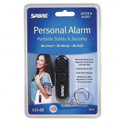 SABRE PA01 Personal Protection Alarm 110dB Black