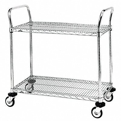 METRO MW611 Utility Cart Chrome 38x24x38 2 Shelf