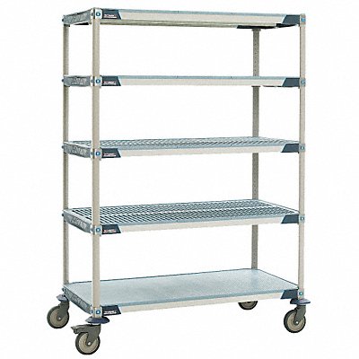METRO 5X367EGX3 Utility Cart Microban 20inx79inx62in Unt Cap 900 lb