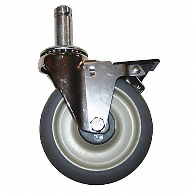 METRO 5MDBXA Swivel Stem Caster w/Brake Height 5 In