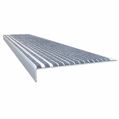 WOOSTER 500CGY3 Stair Tread Grey 36in W Extruded Aluminium