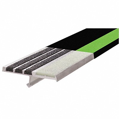 WOOSTER M231BFNGBLA4 Stair Nosing Black 48in W Extruded Aluminium