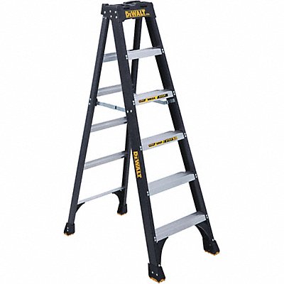 DEWALT DXL301006 Stepladder Fiberglass 6 ft H 300 lb Cap