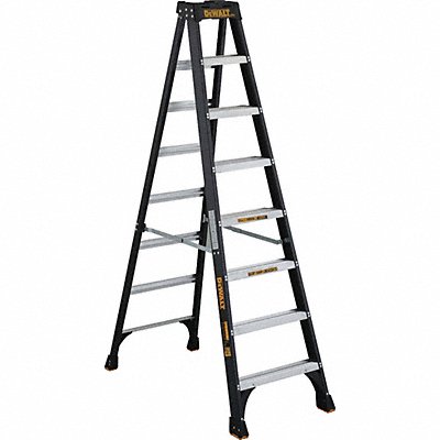 DEWALT DXL301008 Stepladder Fiberglass 8 ft H 300 lb Cap