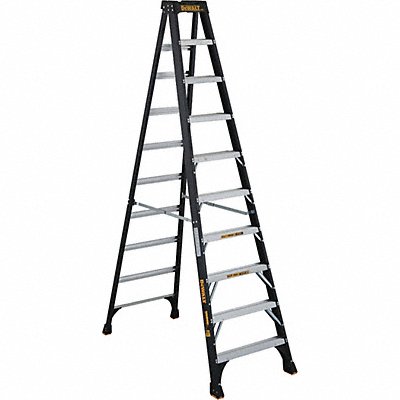 DEWALT DXL301010 Stepladder Fiberglass 10 ft H 300 lb Cap