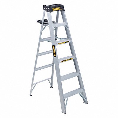 DEWALT DXL201006 Stepladder Aluminum 6 ft H 300 lb Cap.
