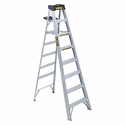 DEWALT DXL201008 Stepladder Aluminum 8 ft H 300 lb Cap.