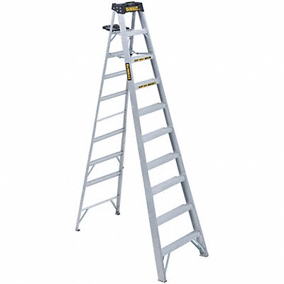 DEWALT DXL201010 Stepladder Aluminum 10 ft H 300 lb Cap.