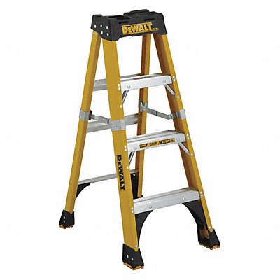 DEWALT DXL341004 Stepladder Fiberglass 4 ft H 375 lb Cap