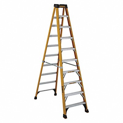 DEWALT DXL341010 Stepladder Fiberglass 10 ft H 375 lb Cap
