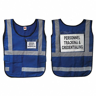 DISASTER MANAGEMENT SYSTEMS DMS05834 H6445 Safety Vest Blue Legend Insert Universal