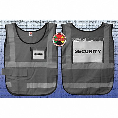DISASTER MANAGEMENT SYSTEMS DMS05837 H6445 Safety Vest Grey Legend Insert Universal
