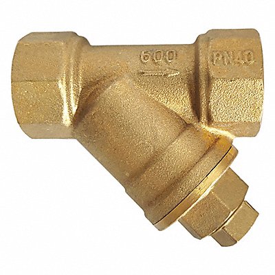 MIDWEST CONTROL GYSFB50 Y Strainer 2 1/2 H 20 mesh Brass