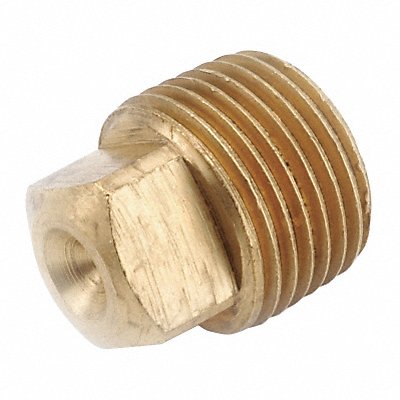 ANDERSON METALS 70611408 Square Head Plug Brass 1/2 in MNPT