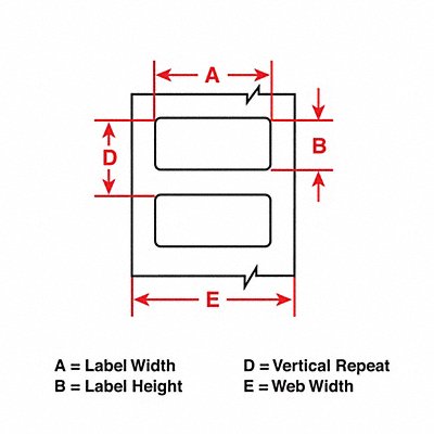BRADY THT272410 Thermal Transfer Printer Labels Amber