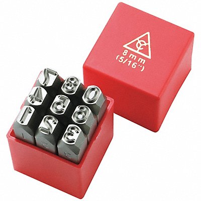 GRAINGER 20Y594 Hand Stamp 3/8 H Number Set