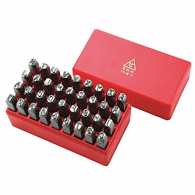 GRAINGER 20Y596 Hand Stamp 1/16 Combo Set