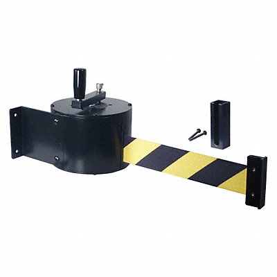 RETRACTA-BELT WM5000BYDHDRE Manual Wall Barrier 50ft Blk/Yellow Belt